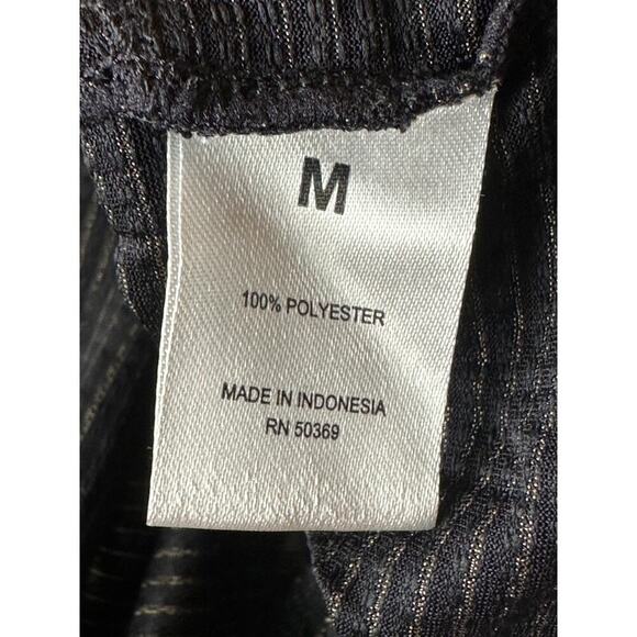 Moret Ultra Black Gold Stripe Turtleneck Athletic Layer Top Women's Size M - Picture 9 of 10